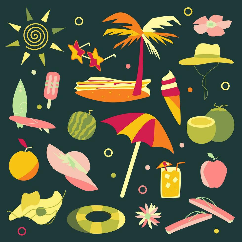 summer asset bundle vector