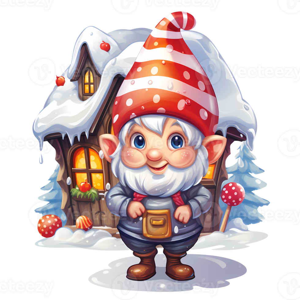 süß Weihnachten Zuhause Zwerge Clip Art Illustration ai generativ