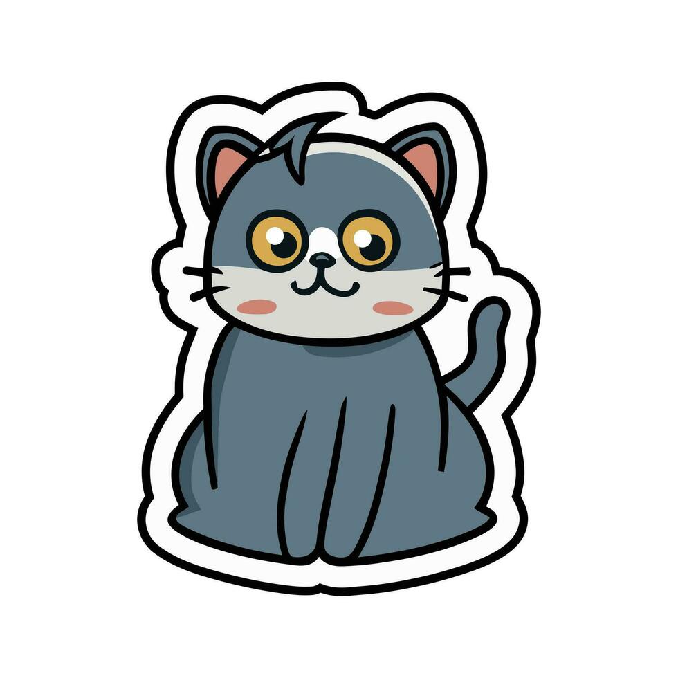 Happy Cat vector sticker