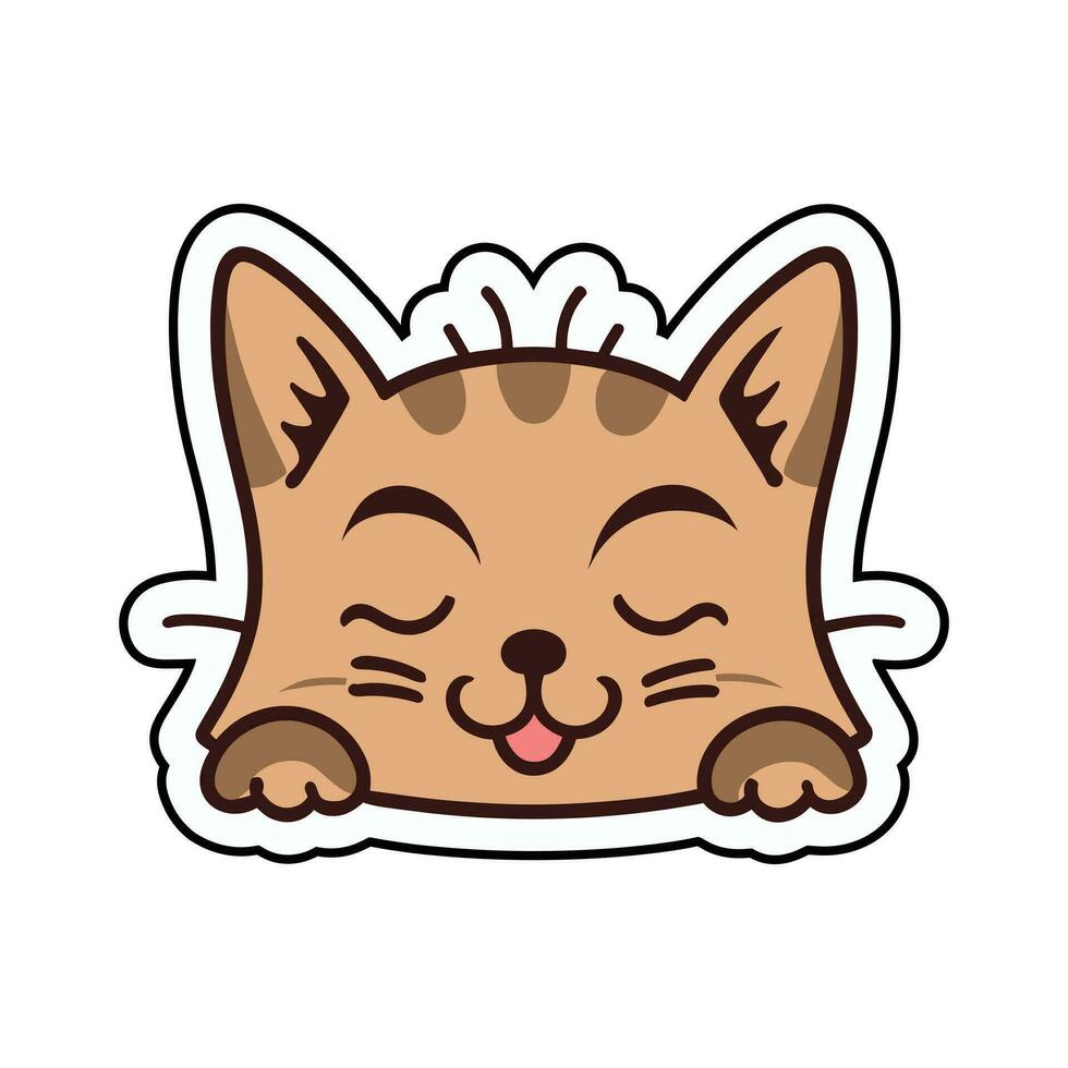 Happy Cat vector sticker