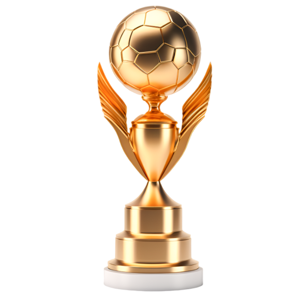 Trophy Football Gold AI Generative 32335343 PNG