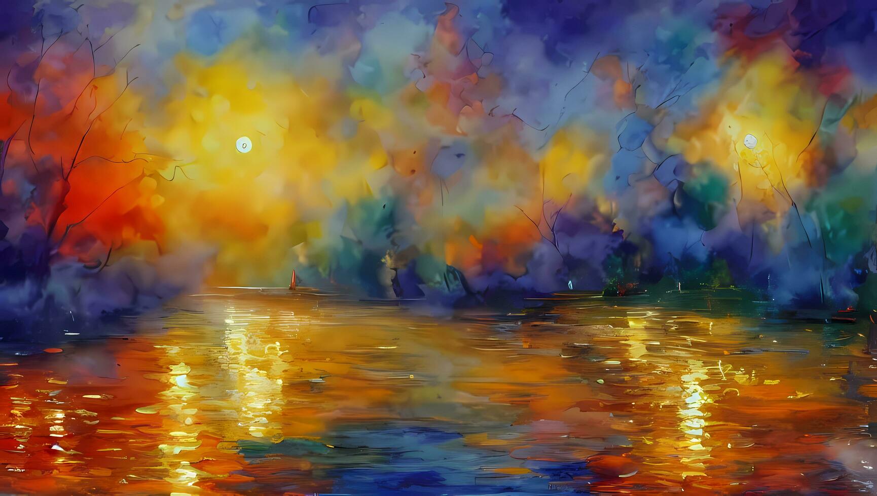 Abstract Impressionism Colorful Artistic Background Painting Imaginative Works photo