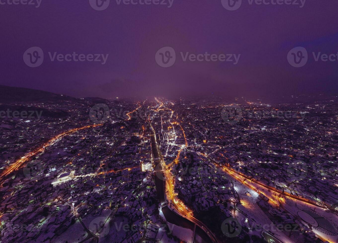 Aerial view of Sarajevo, Bosnia and Herzegovina photo