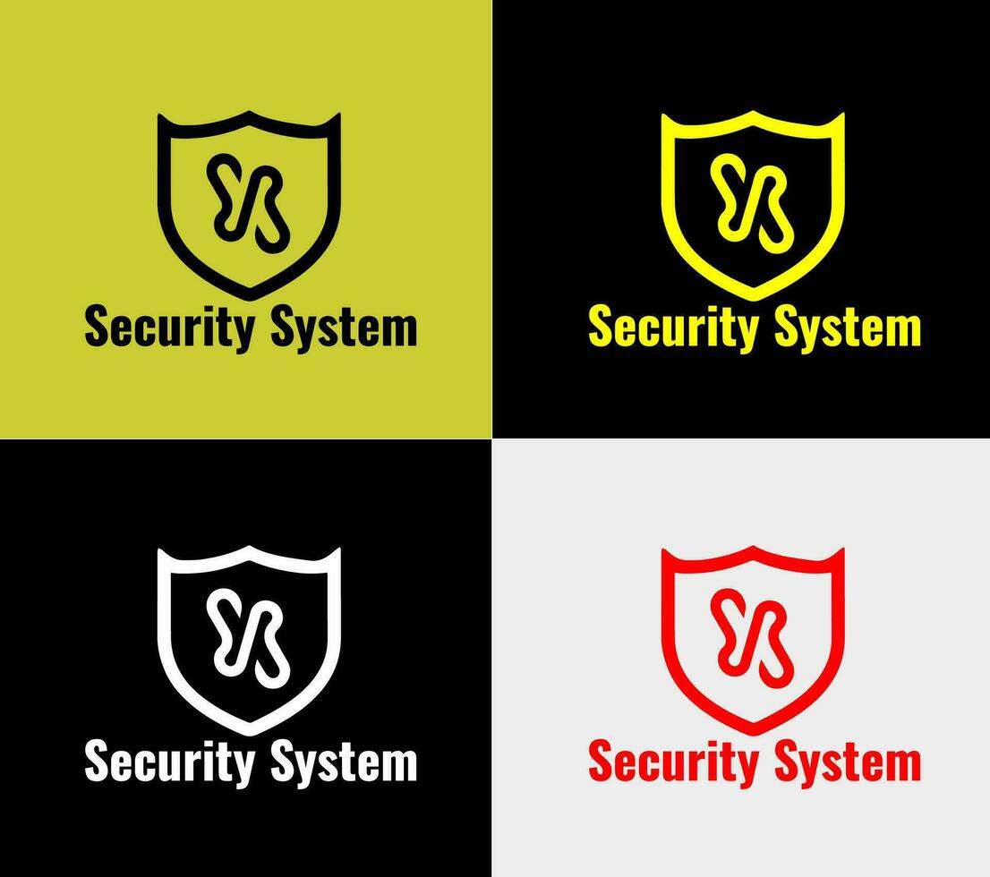 security Company logo, elements color variation abstract icon. Modern logotype, business template. vector