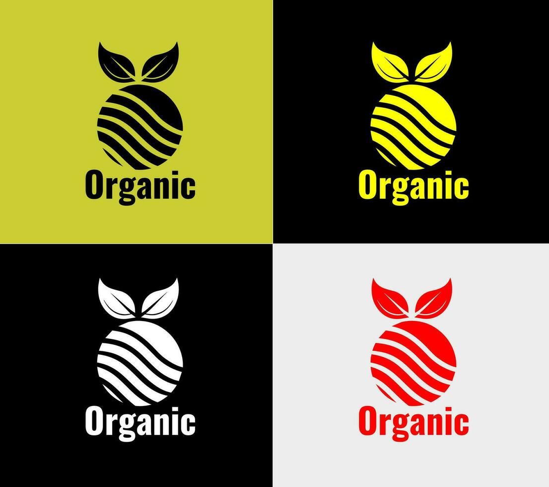 fruits Company logo, elements color variation abstract icon. Modern logotype, organic template. vector