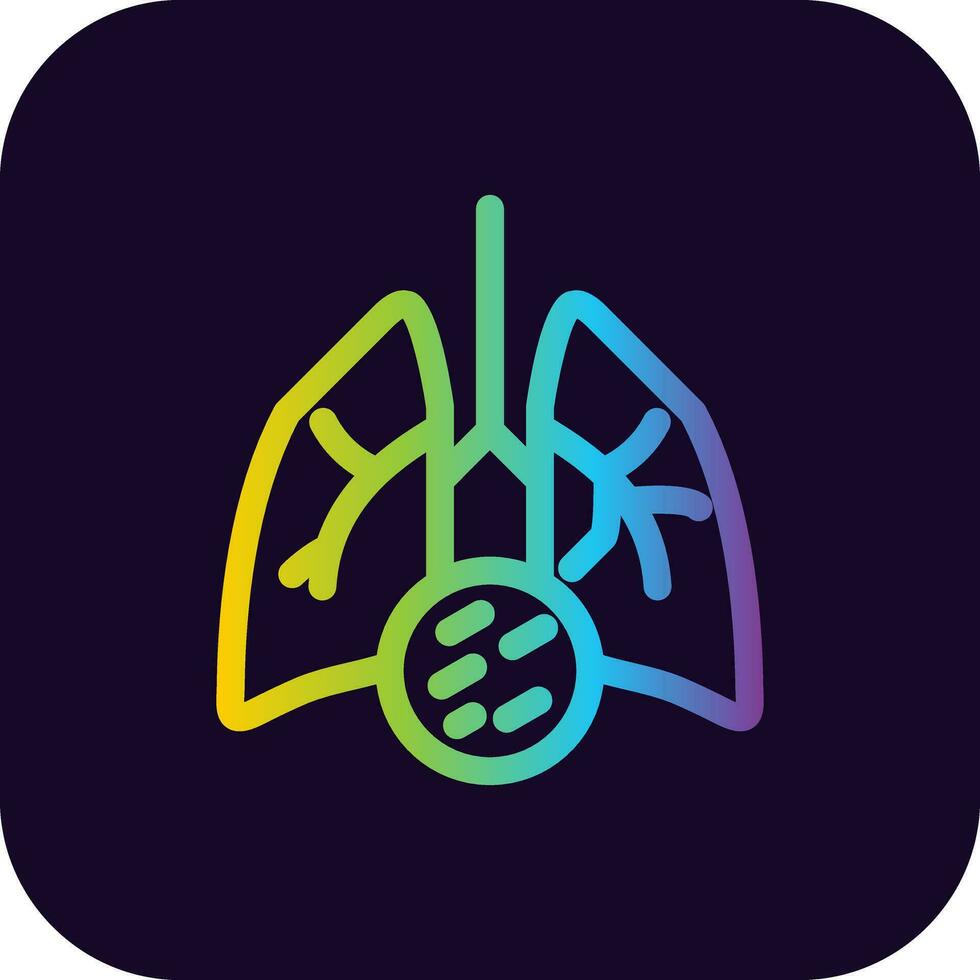 Lung Cancer Creative Icon Design vector