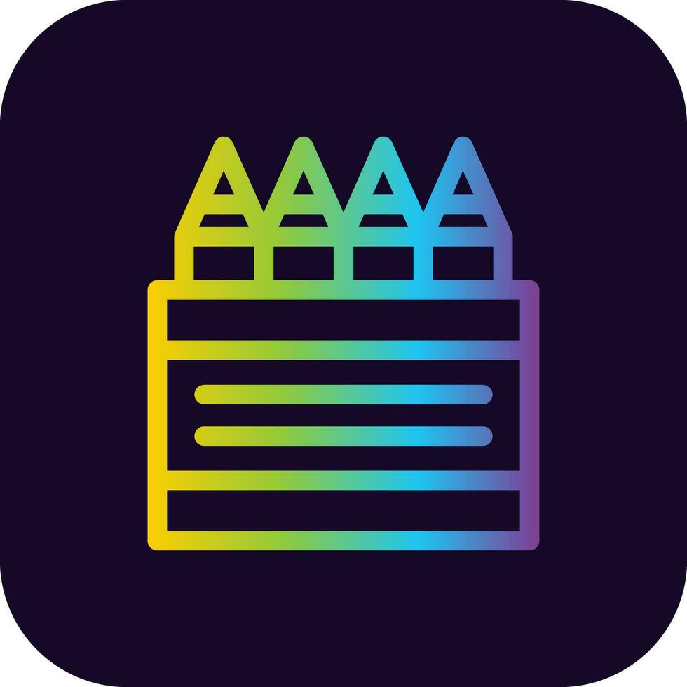 Crayons Creative Icon Design vector