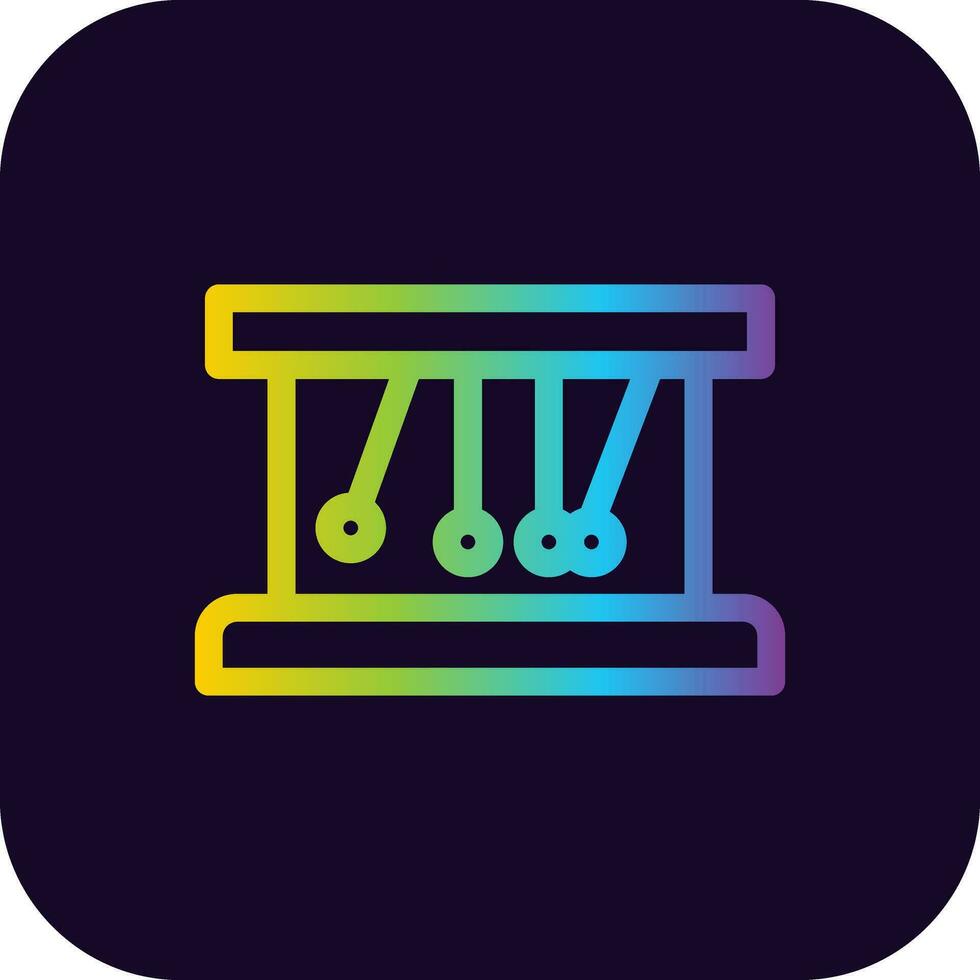 Newton Cradle Creative Icon Design vector