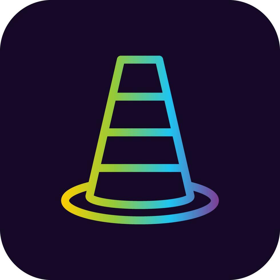 Traffic Cone Creative Icon Design vector