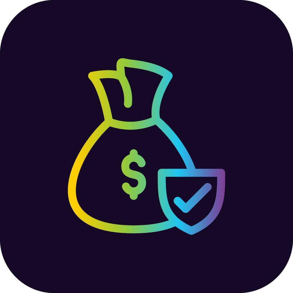 Money protection Creative Icon Design vector