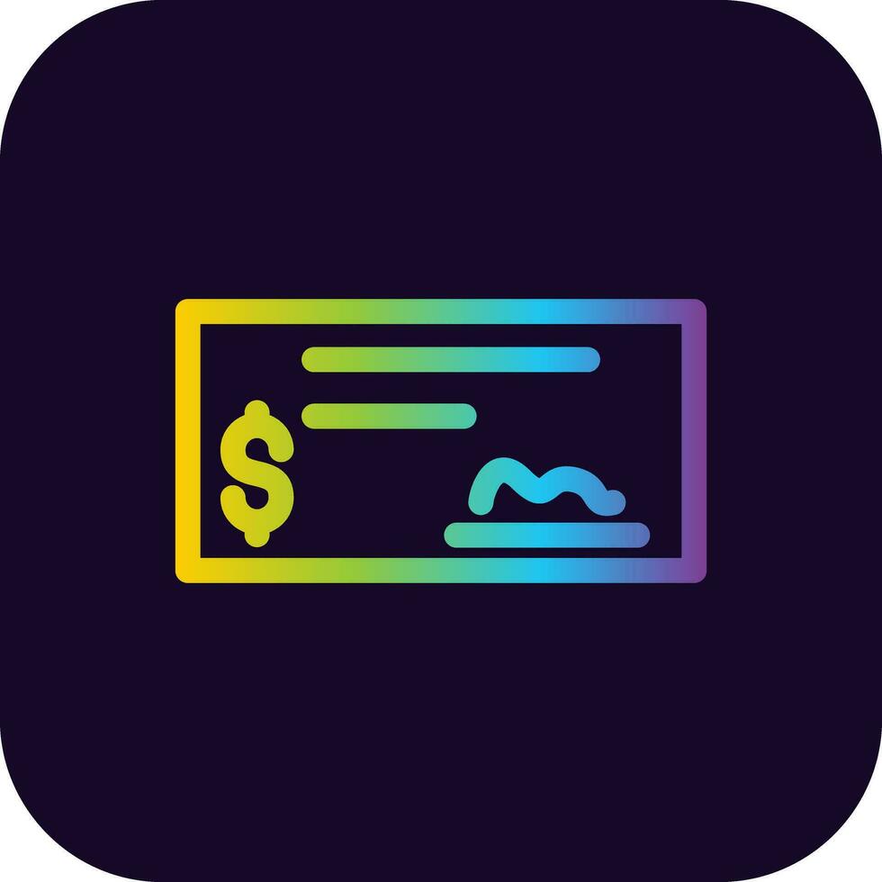 Bank Check Creative Icon Design vector