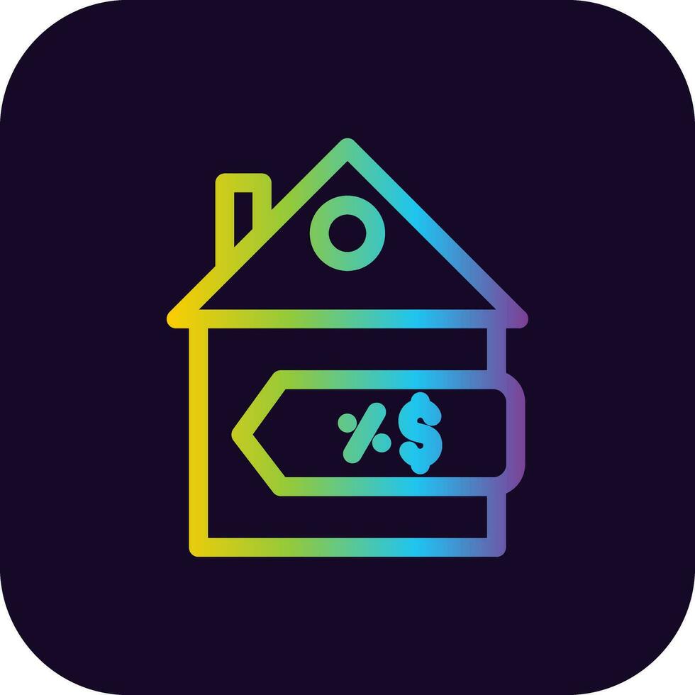 House Sale Creative Icon Design vector