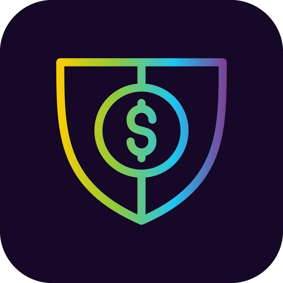 Shield Money Creative Icon Design vector