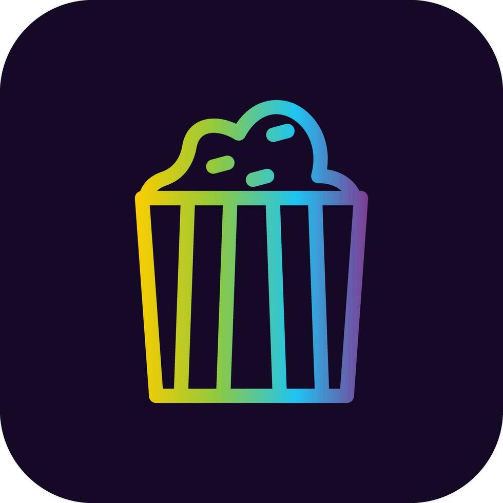 Popcorn Creative Icon Design vector