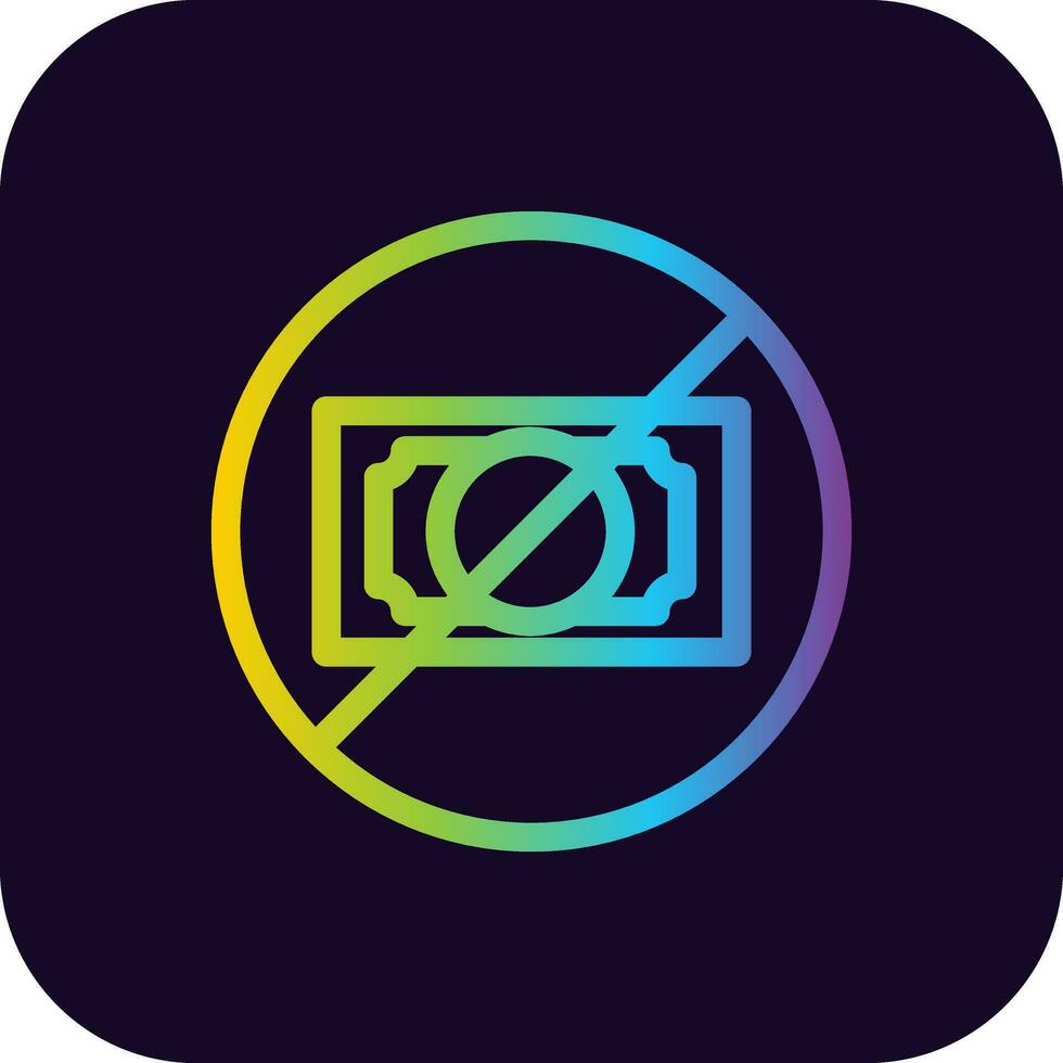 No Money Creative Icon Design vector
