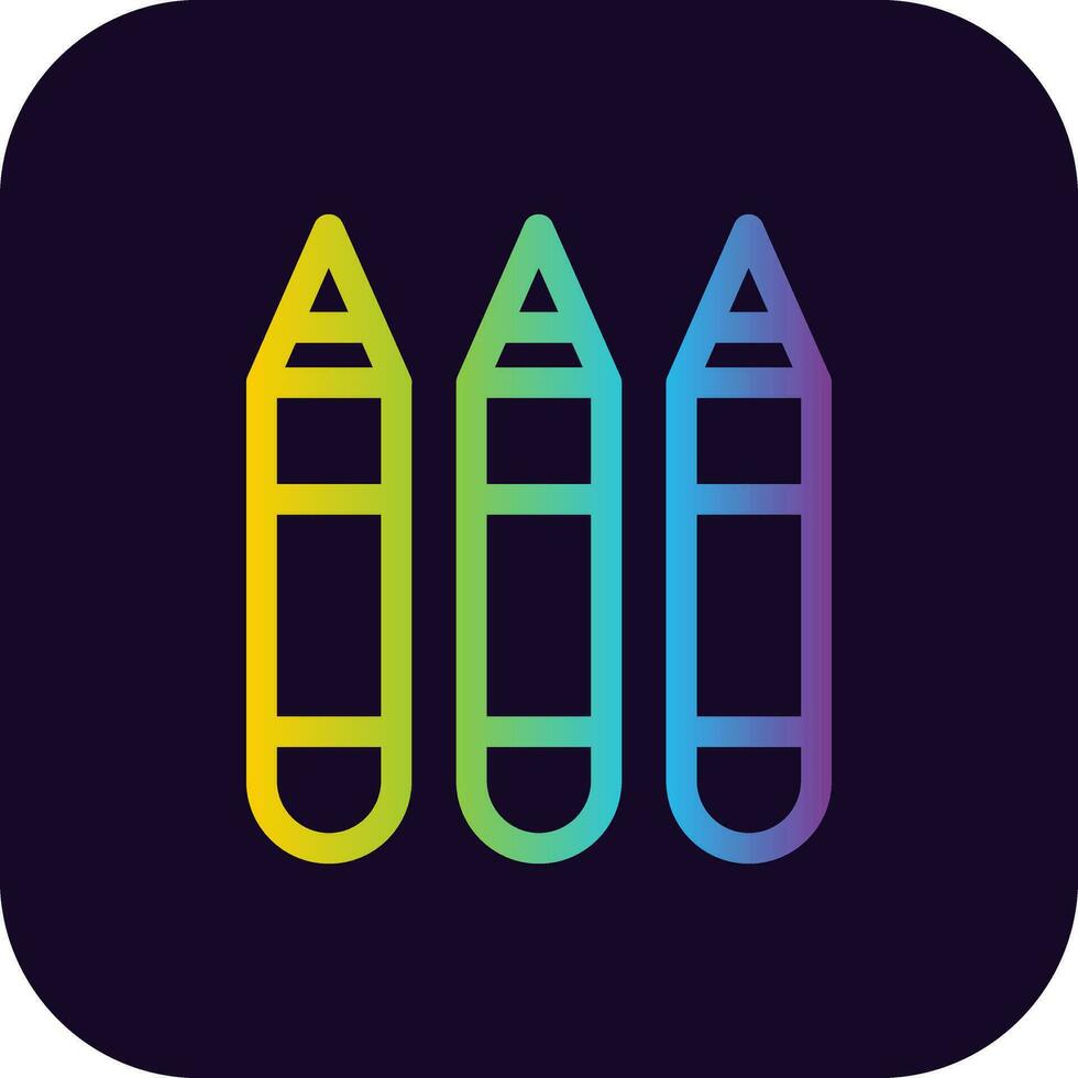 diseño de icono creativo de crayones vector