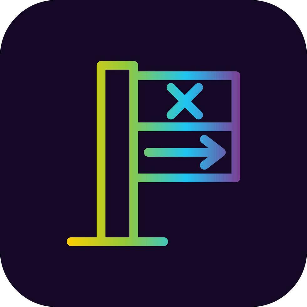 No Turn Right Creative Icon Design vector