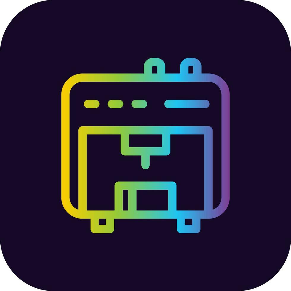3D Printer Creative Icon Design vector