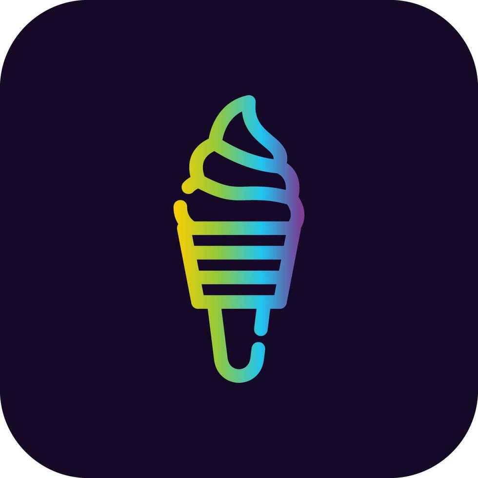 Ice Cream Creative Icon Design vector