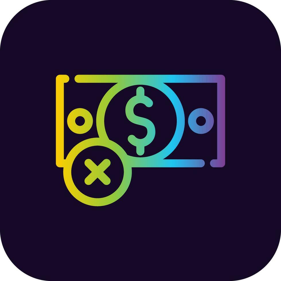 No Money Creative Icon Design vector
