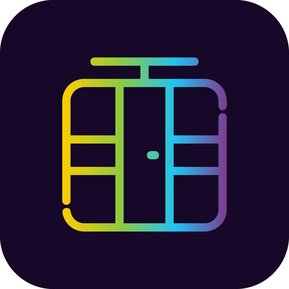 Cable Car Creative Icon Design vector