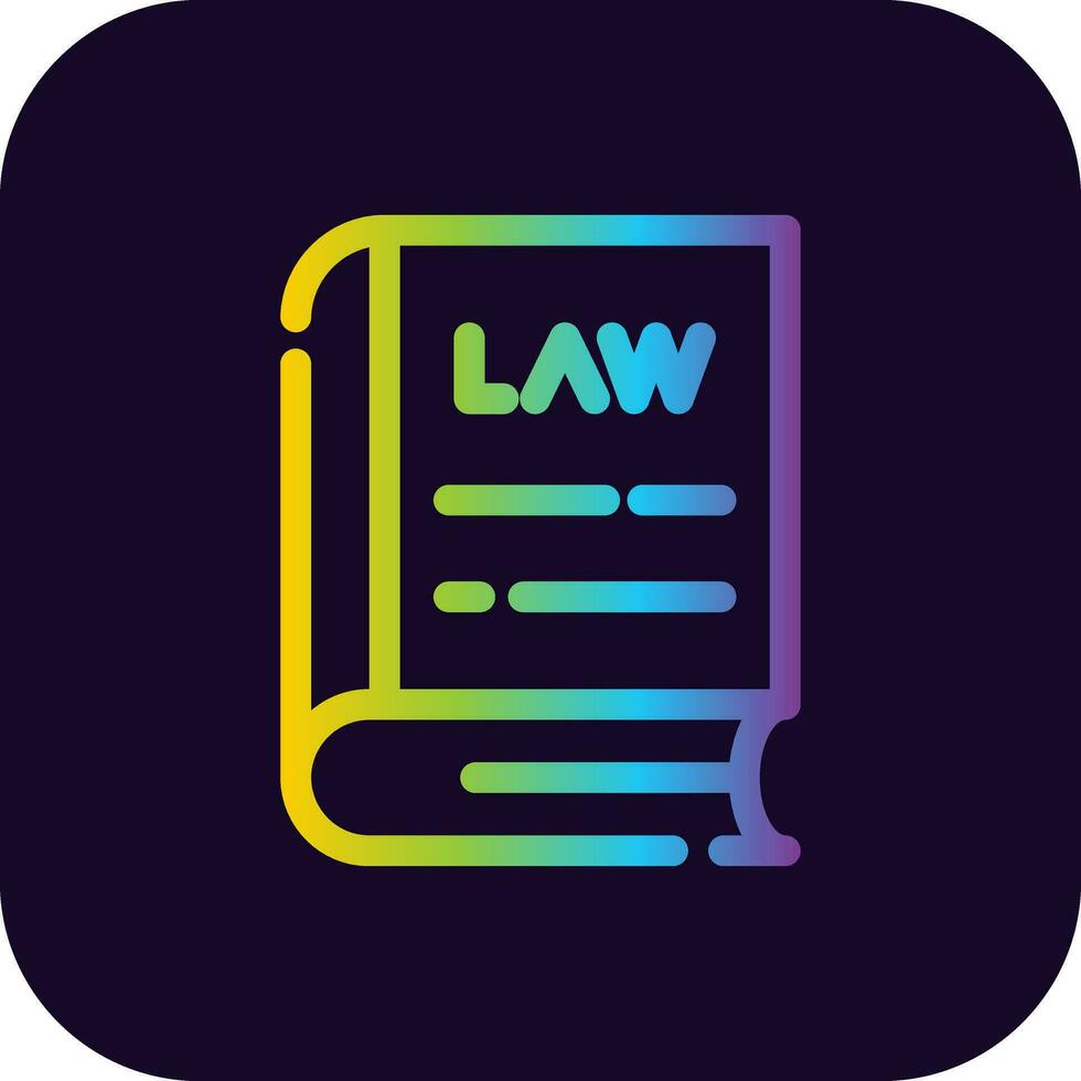 Law Book Creative Icon Design vector