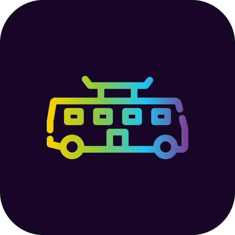 Tramcar Creative Icon Design vector