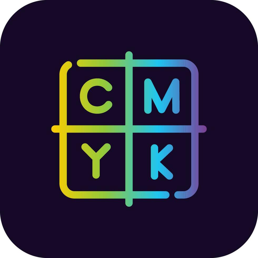 diseño de icono creativo cmyk vector