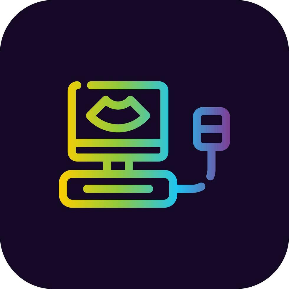Ultrasound Creative Icon Design vector