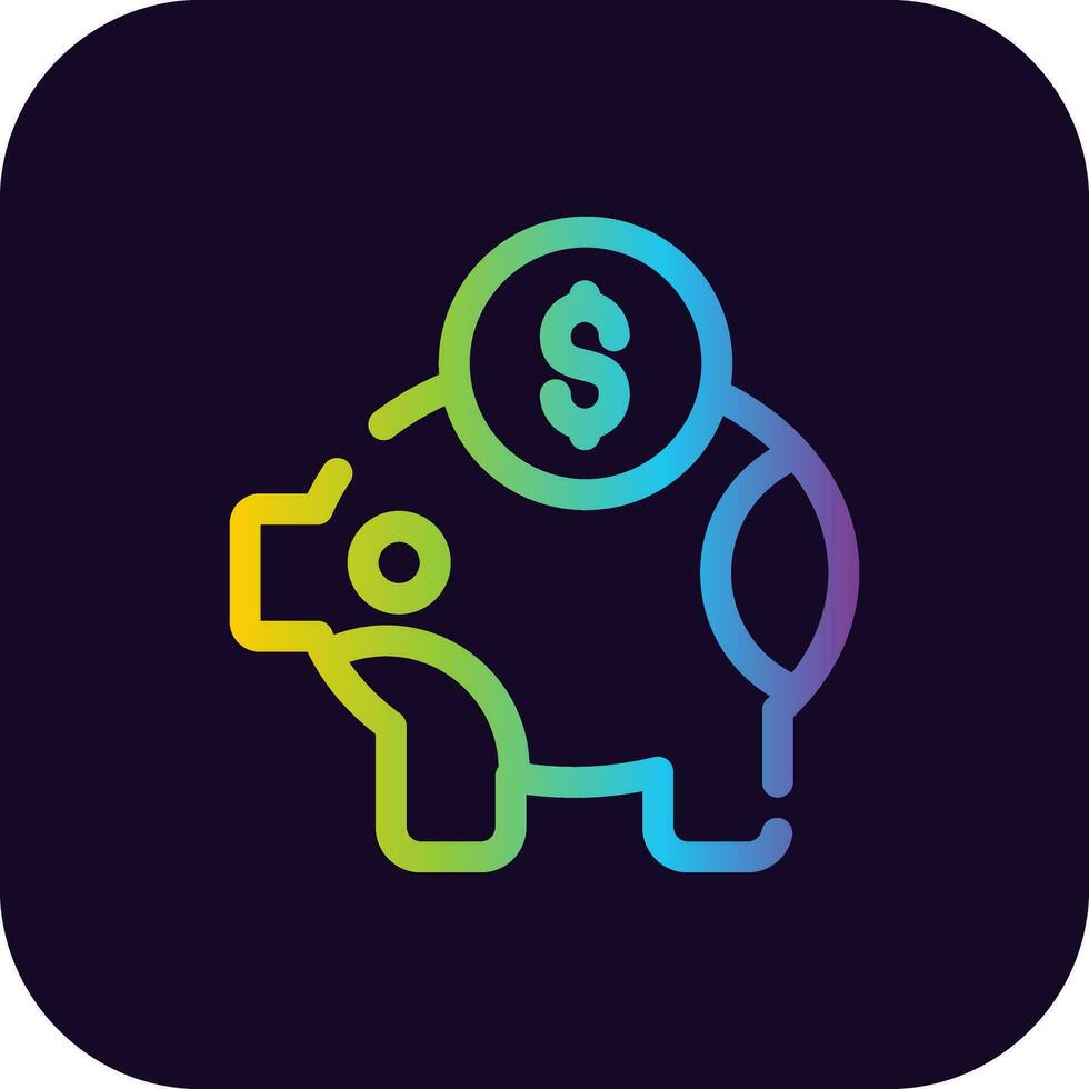 Piggy Bank Creative Icon Design vector