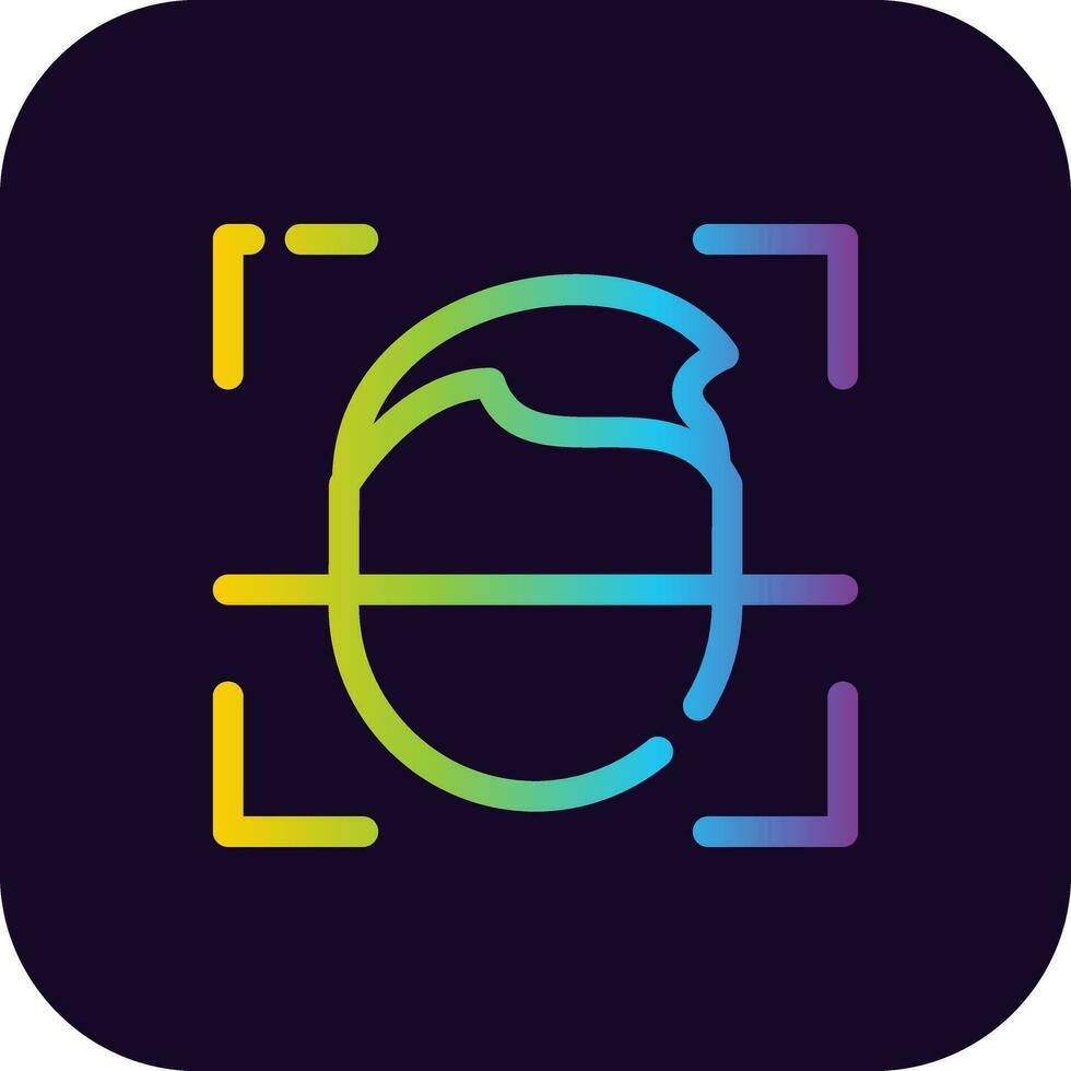 Face Id Creative Icon Design vector