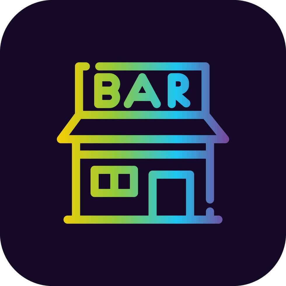 Bar Creative Icon Design vector