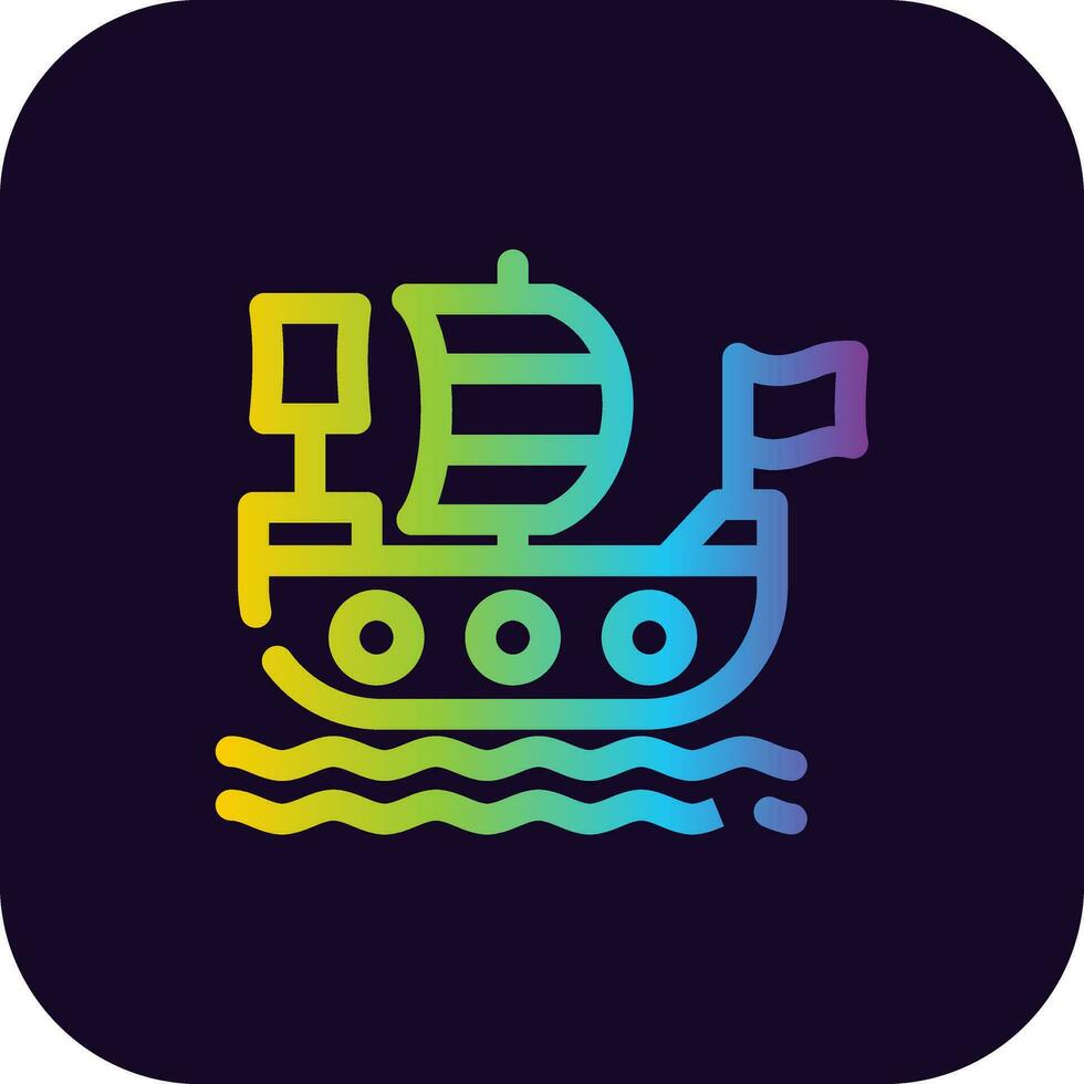 diseño de icono creativo de barco pirata vector