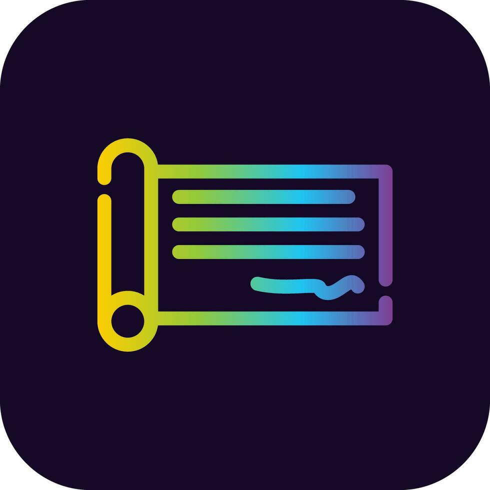 Cheque Creative Icon Design vector