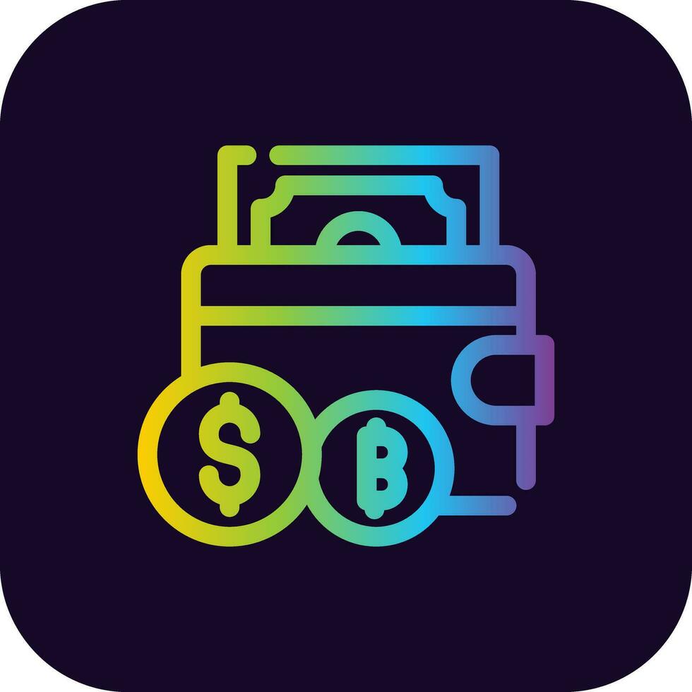 Cryptowallet Creative Icon Design vector
