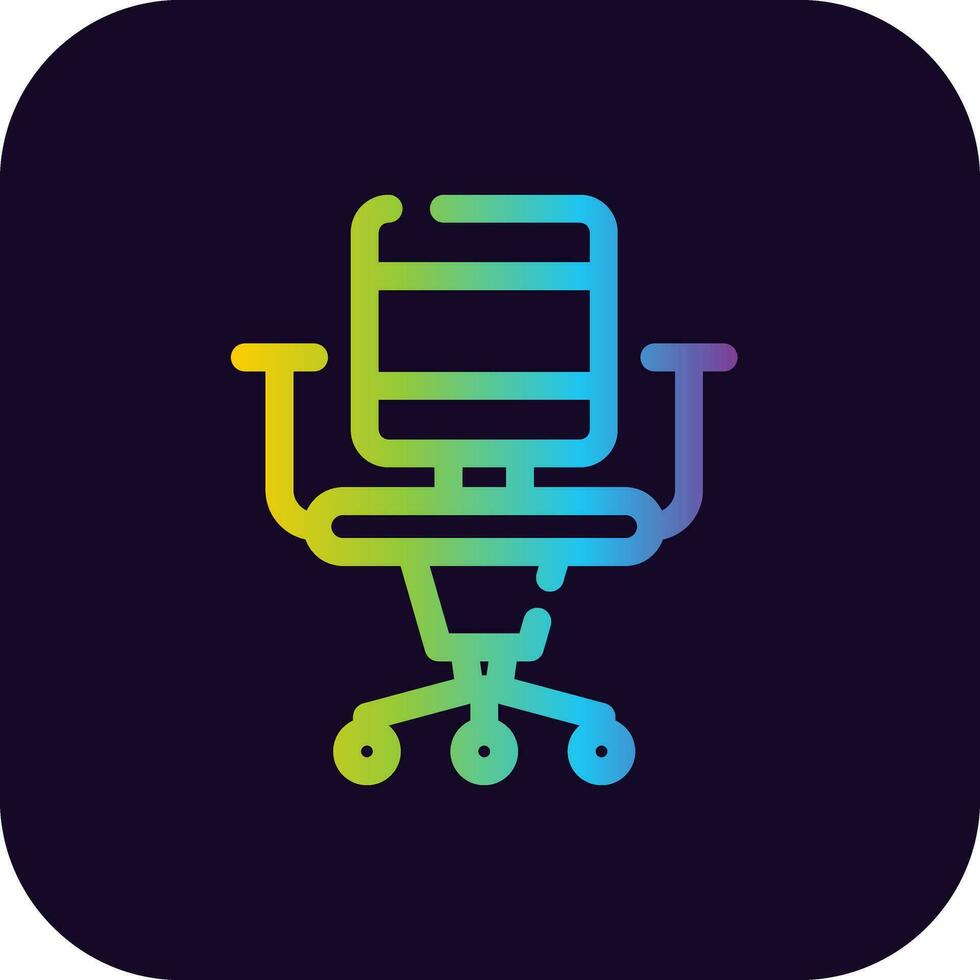 Office Chair Creative Icon Design vector