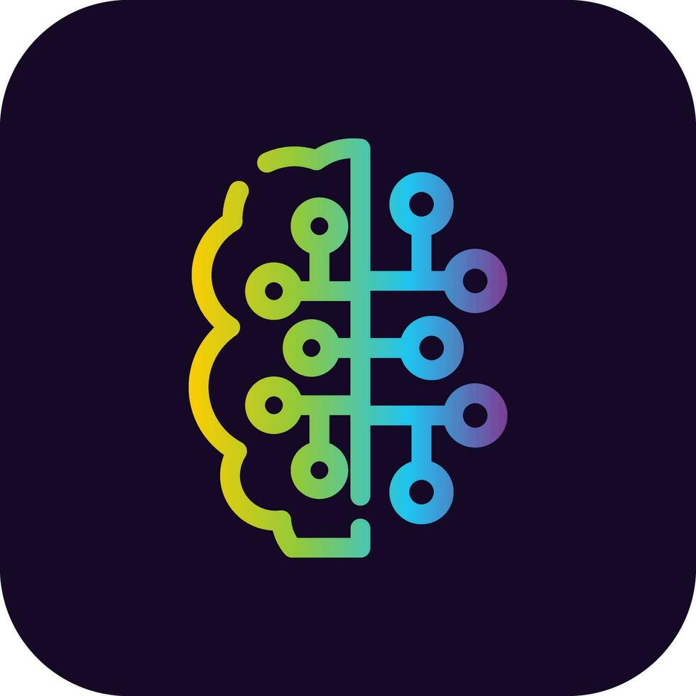 Artificial Intelligence Creative Icon Design vector