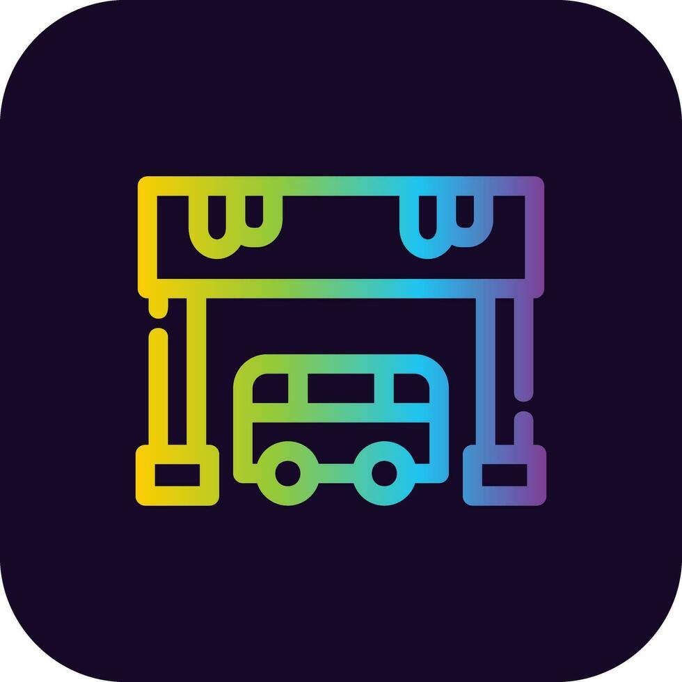 diseño de icono creativo de parada de autobús vector