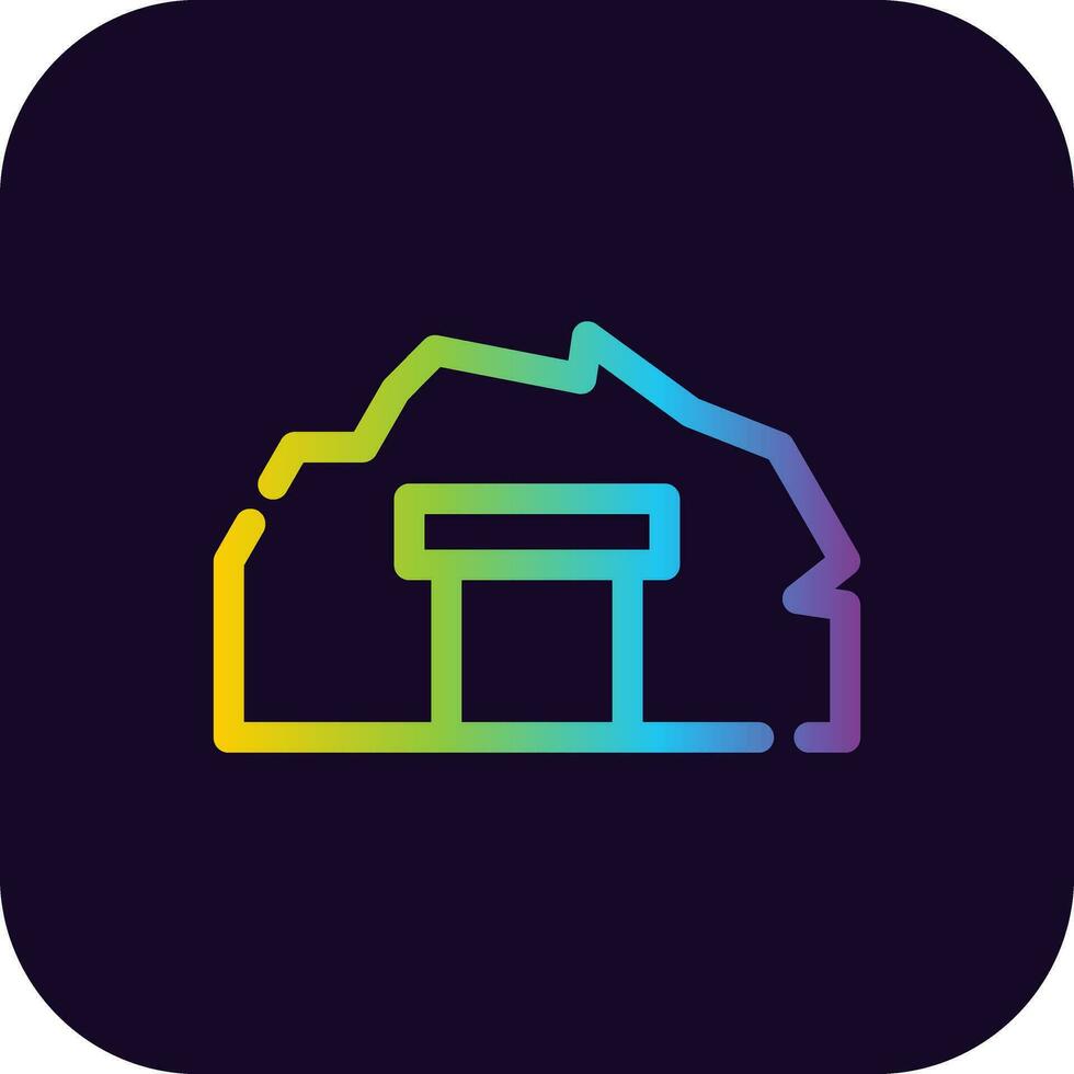 Gold Mine Creative Icon Design vector
