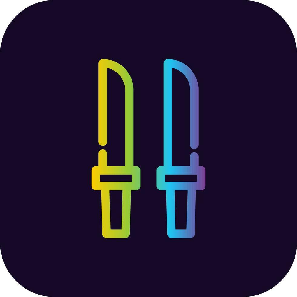 Katana Creative Icon Design vector