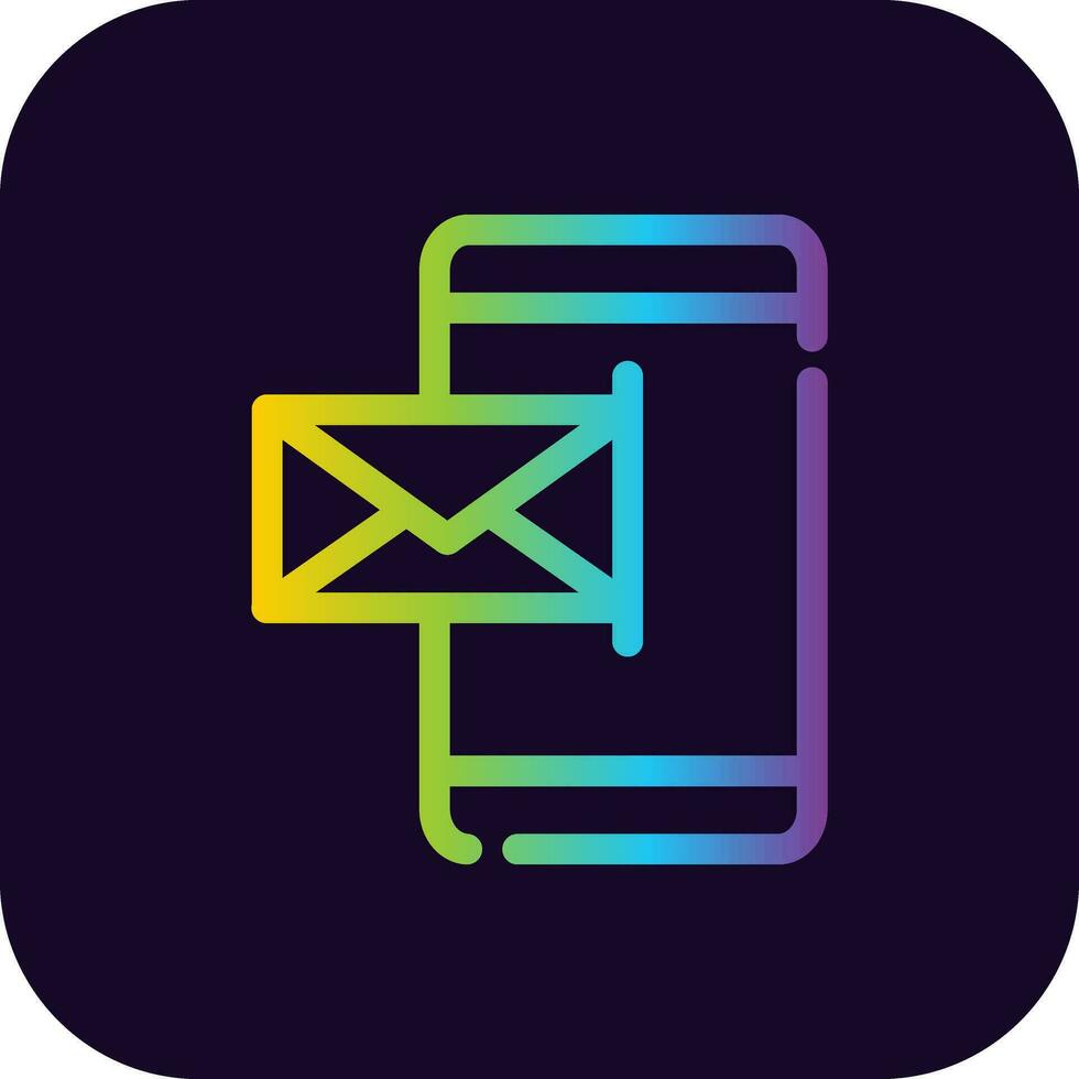 diseño de icono creativo de correo electrónico móvil vector