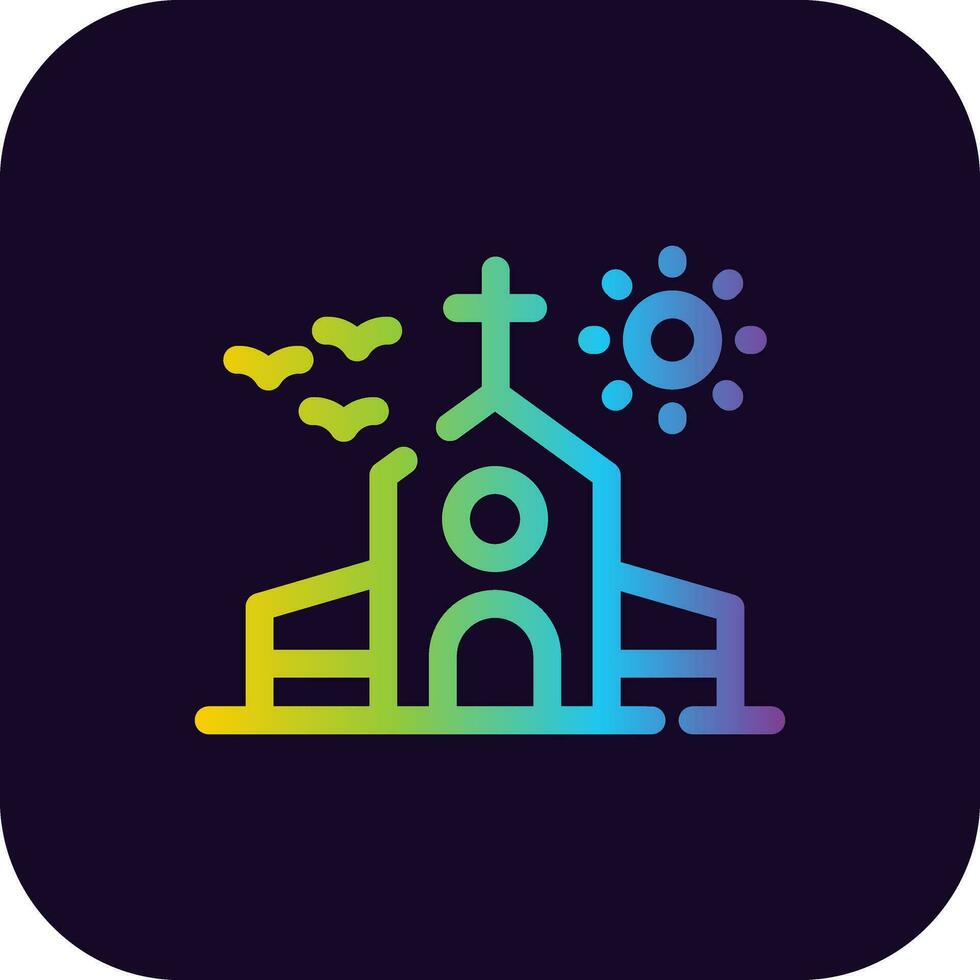 diseño de icono creativo de iglesia vector