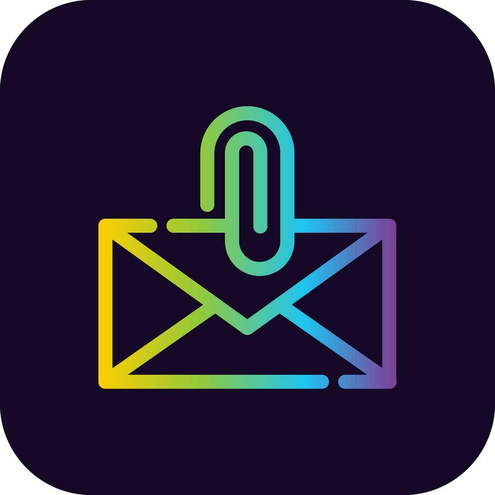 adjuntar archivo de correo electrónico diseño de icono creativo vector