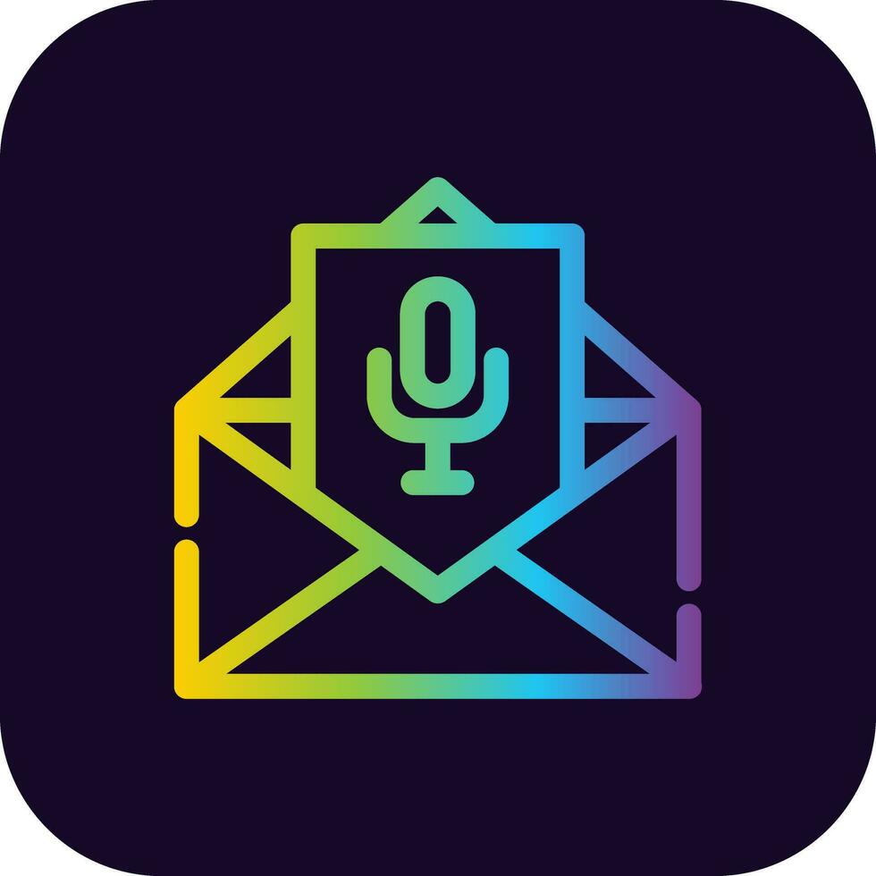 Voice Email Creative Icon Design vector