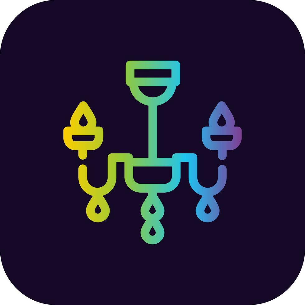 Chandelier Creative Icon Design vector