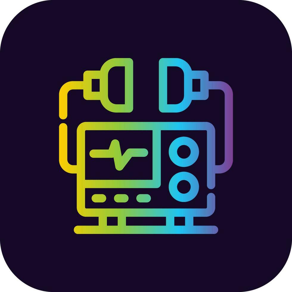 Defibrillator Creative Icon Design vector