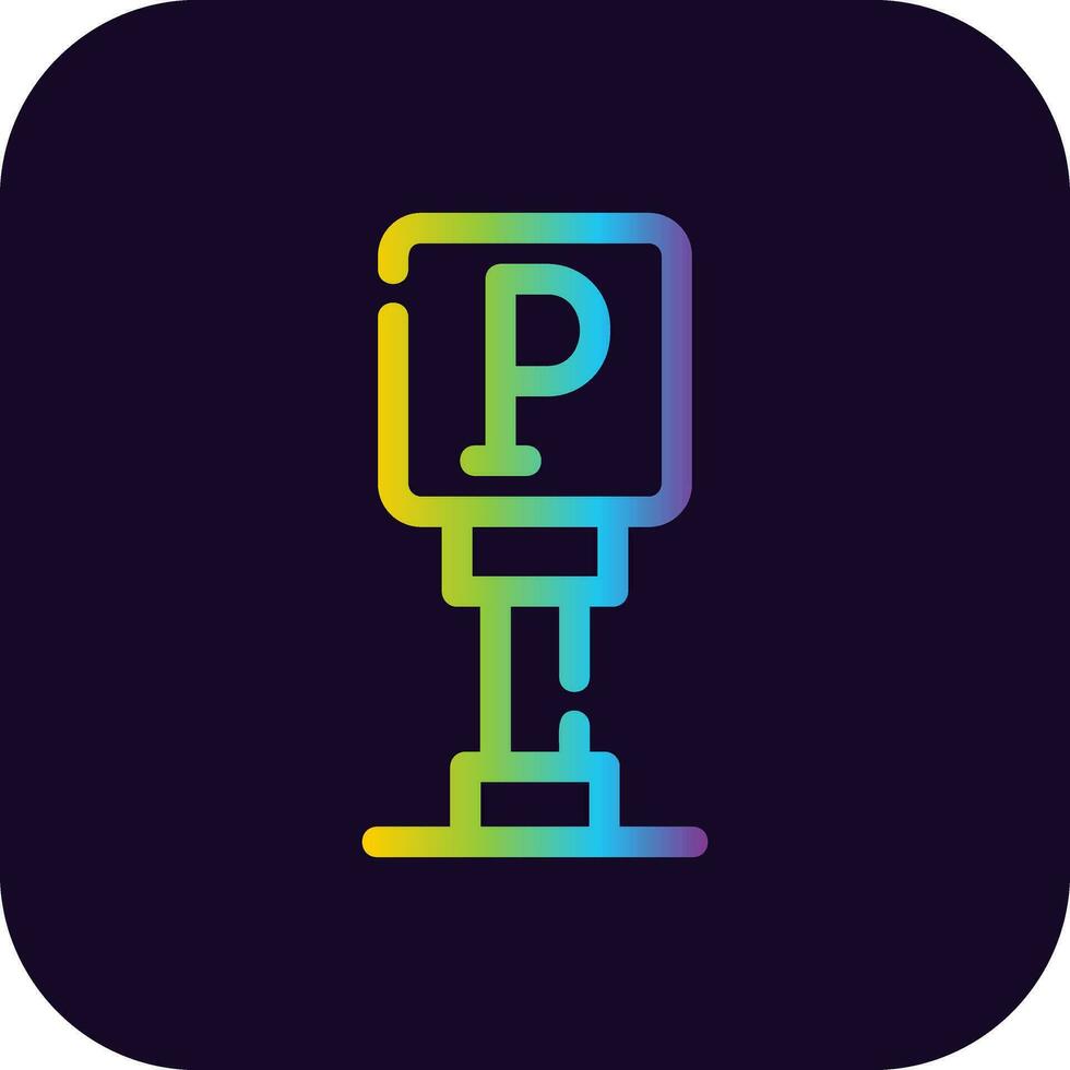 Parking Sign Creative Icon Design vector