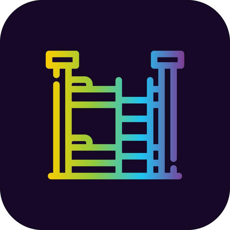 Bunk Bed Creative Icon Design vector