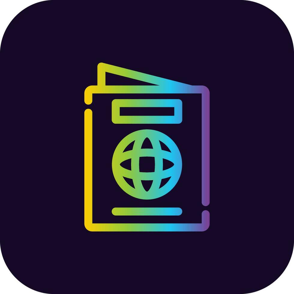 diseño de icono creativo de pasaporte vector