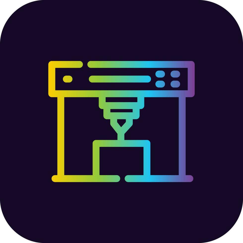 3d Printer Creative Icon Design vector